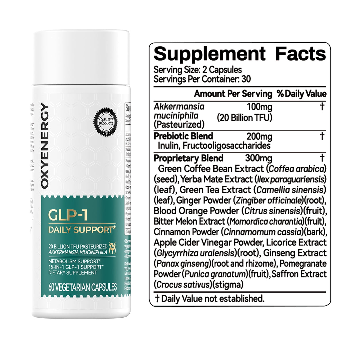 GLP-1 Daily Support Daily Wellness Supplement for Balanced Appetite & Metabolism OXYENERGY GLP-1 Daily Support Daily Wellness Supplement for Balanced Appetite & Metabolism OXYENERGY